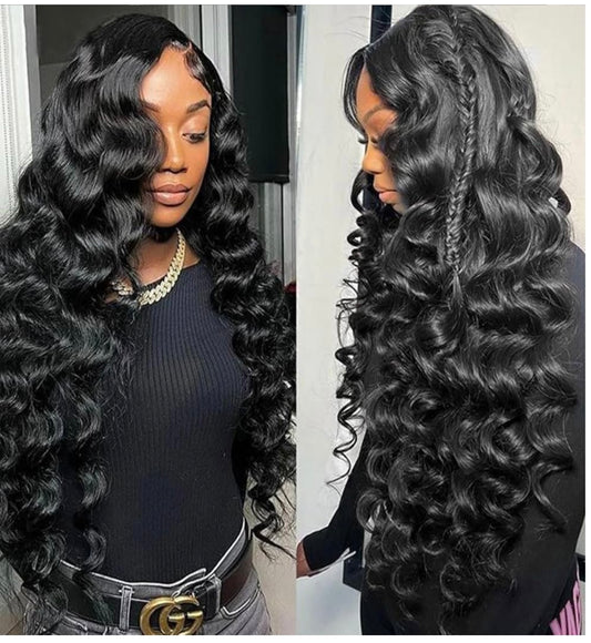 PRE-PLUCKED 16 30inch 13x6 HD Loose Wave curl RAW Human Hair