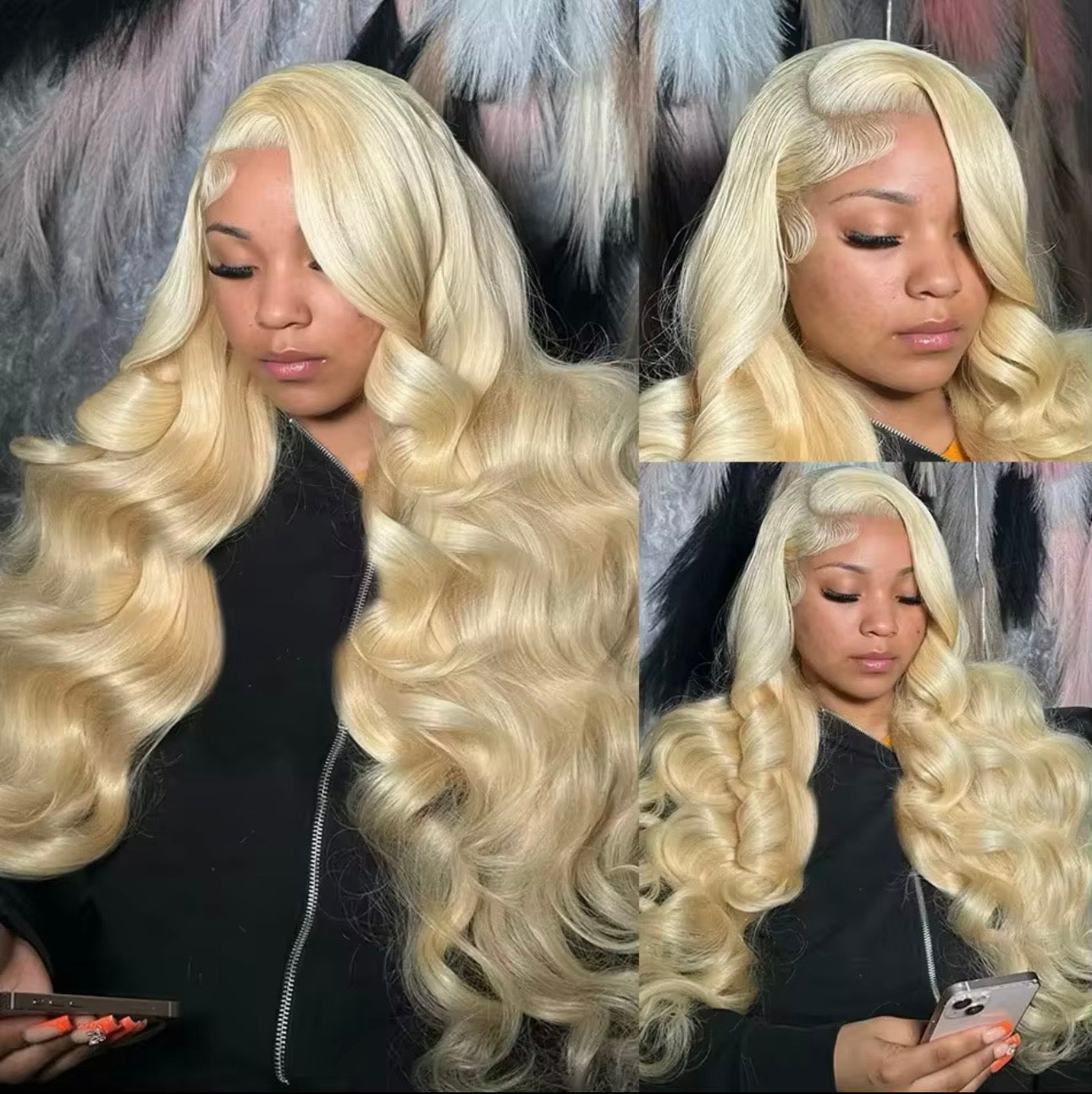 PRE-PLUCKED 16 32-inch 13x4 220 Density HD 613 Colored BODY WAVE RAW Human Hair