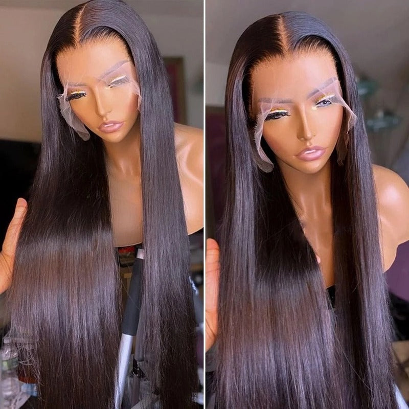 PRE-PLUCKED 30 40 inch 13x6 HD STRAIGHT RAW Human Hair