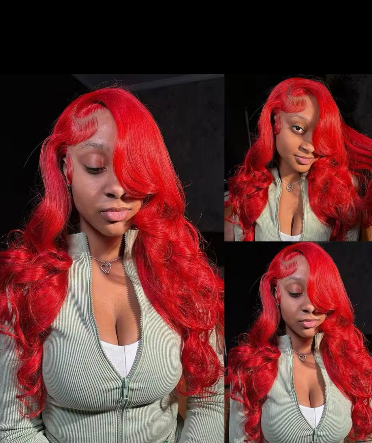 PRE-PLUCKED 16 32-inch 13x4 220 Density HD Red Colored Body Wave RAW Human Hair