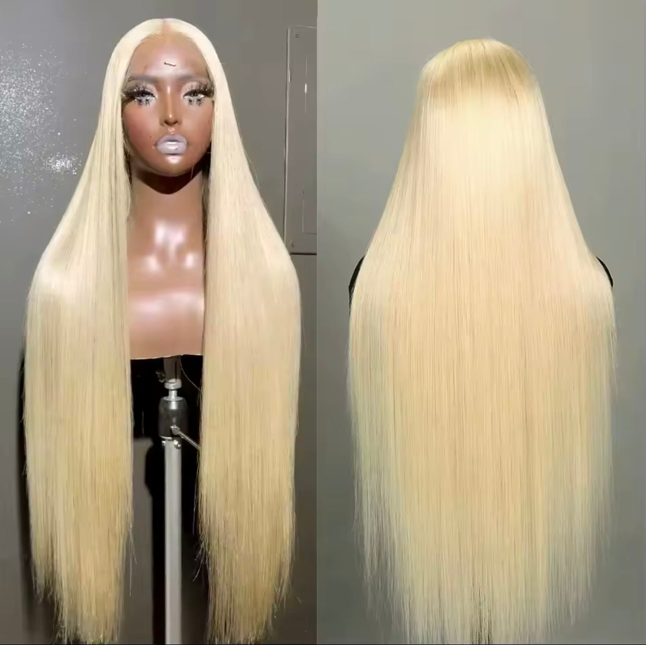 PRE-PLUCKED 16 32-inch 13x4 220 Density HD 613 Colored STRAIGHT RAW Human Hair