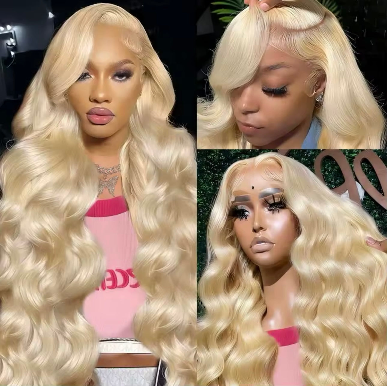 PRE-PLUCKED 16 32-inch 13x4 220 Density HD 613 Colored BODY WAVE RAW Human Hair