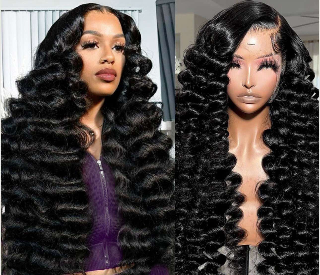 PRE-PLUCKED 16 30inch 13x6 HD Loose Wave curl RAW Human Hair