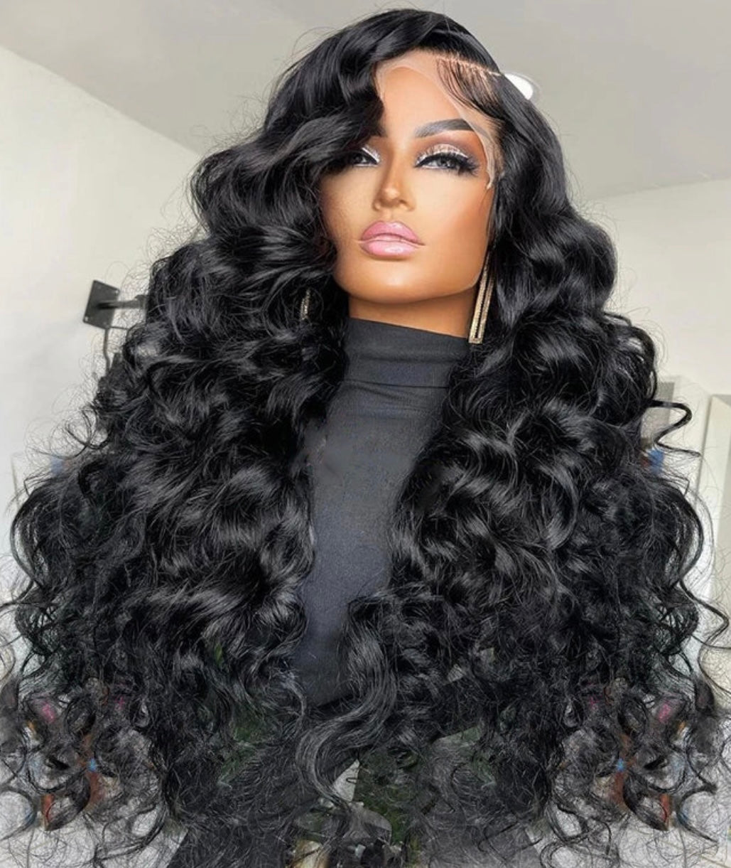 PRE-PLUCKED 16 30inch 13x6 HD Loose Wave curl RAW Human Hair
