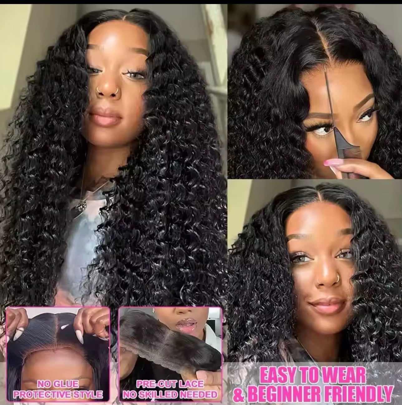PRE-PLUCKED 30 40 inch 13x6 HD Deep Wave RAW Human Hair